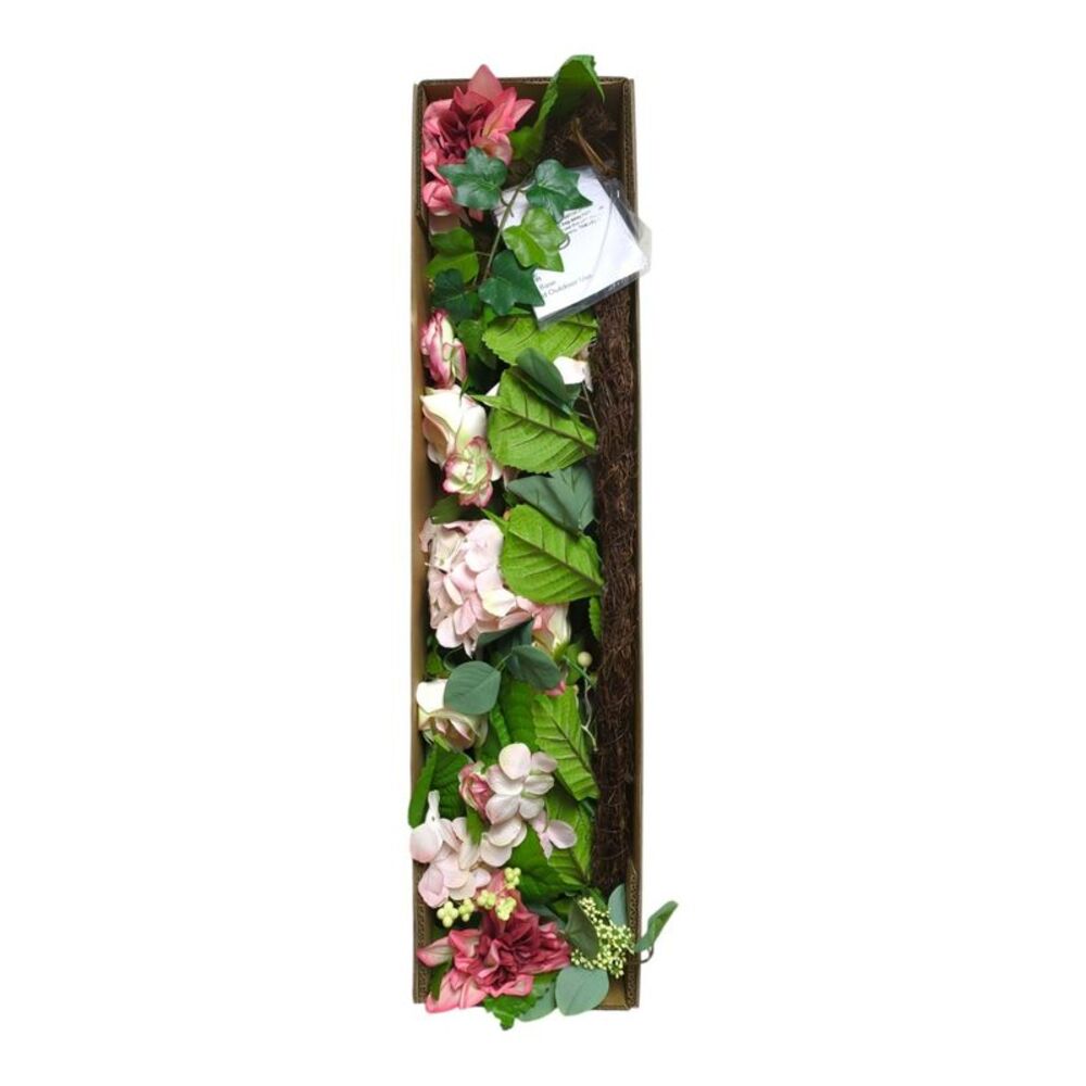 Member’s Mark 6 Foot Spring Floral Garland, Pink Dahlia